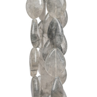 Gray Quartz Drops Twist Plate 18x25mm