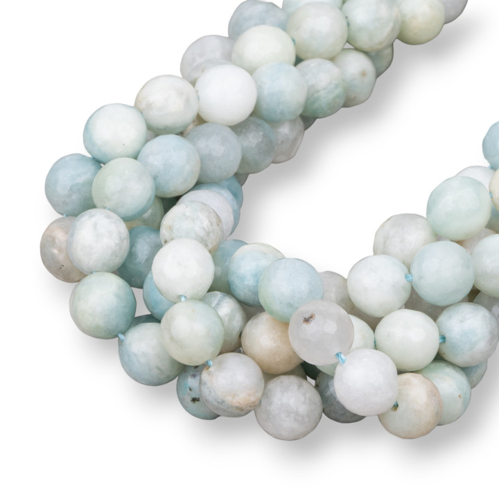 Leche Aguamarina Cruda Facetada 12mm