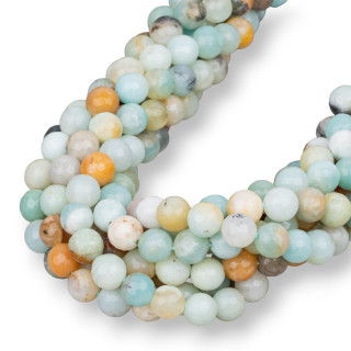 Multicolor Faceted Amazonite 08mm
