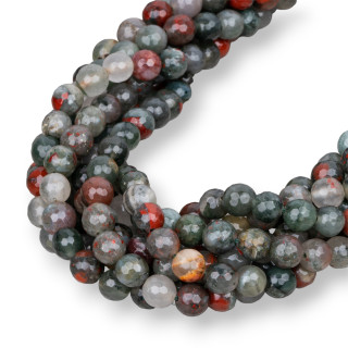 Blutiger Jaspis Facettierter Blutjaspis 08mm