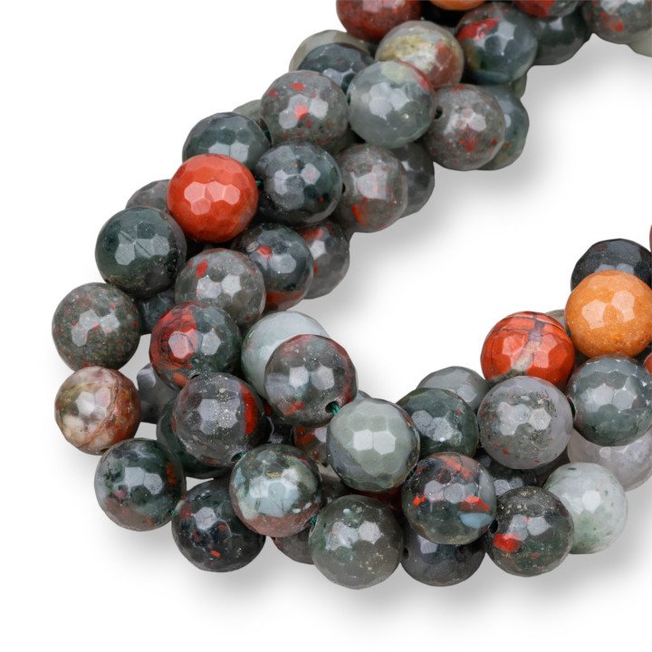 Blutiger Jaspis Facettierter Blutjaspis 10mm