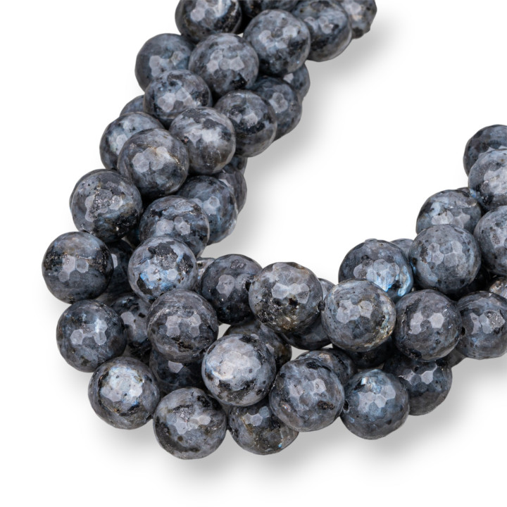 Labradorita Negra Larquita Facetada 12mm