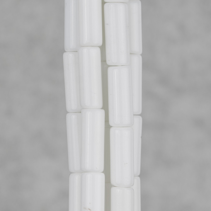 White Agate Cylinder Synt 08x20mm