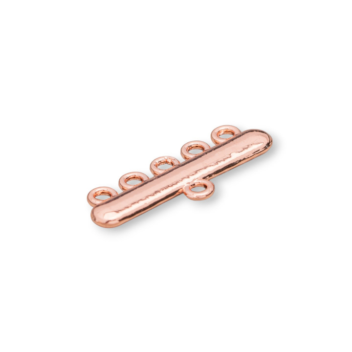 Barrette Multifils Pour Fermeture De 5 Fils Laiton 10x28mm 60pz Or Rose