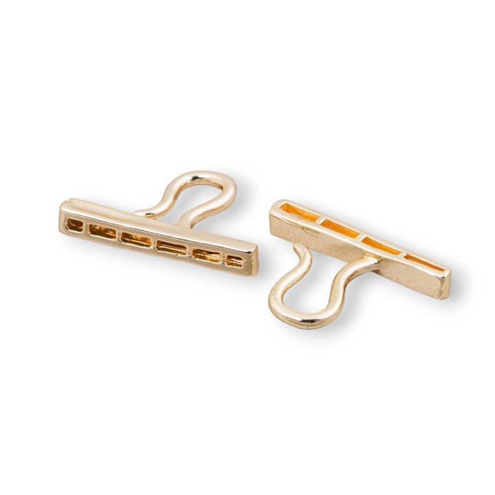 Barretta Per Chiusura Di Ottone 12pz 26x19mm Dorato