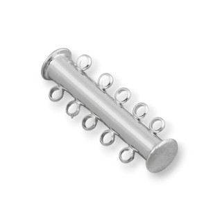 Chiusura di Ottone A Baionetta Con Calamita 5 Fili 30mm 26pz Rodiato