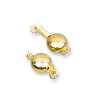 Brass Button Clasp 09mm 30pcs Golden