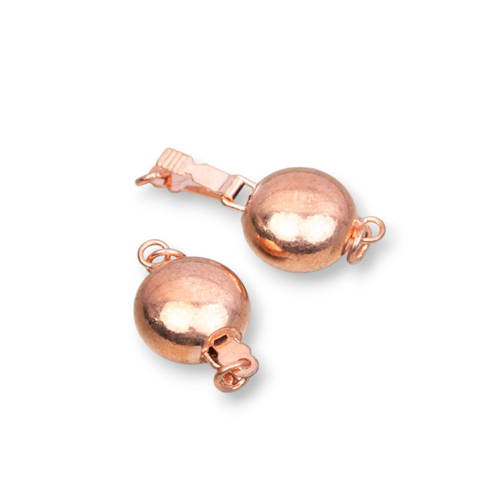 Fermoir Bouton Laiton 10mm 25pcs Or Rose