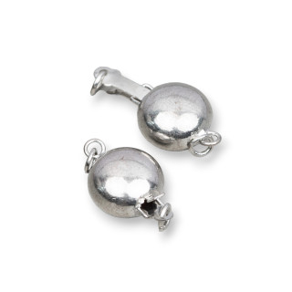 Fermoir Bouton Laiton 10mm 25pcs Rhodié