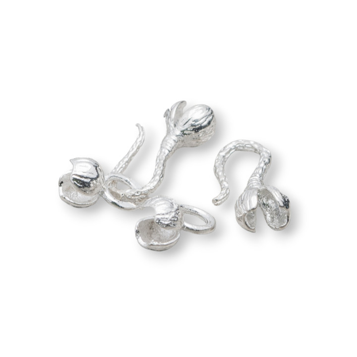 Hakenverschluss aus Messing mit Cups 5mm 35St Silber