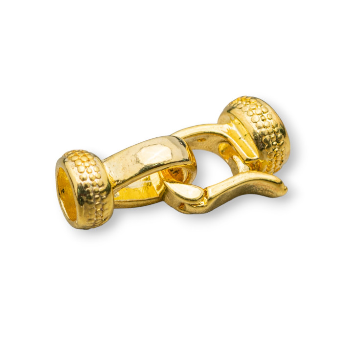Κλείσιμο Ορειχάλκινο Γάντζο Με Κύπελλα 9x12mm 20τμχ Χρυσό