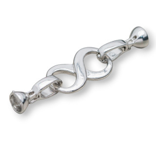 Verschluss Messing A Otto 25mm 20St Rhodium