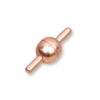 08 mm runder magnetischer Messingverschluss für 2,5 mm Röhren 14 Stück Roségold