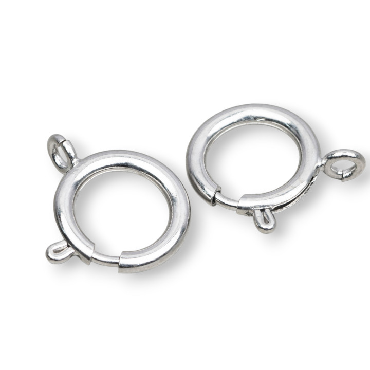 Fermoir Laiton Ressort 20mm 30pcs Rhodié