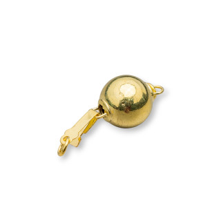 Verschluss aus Messing glatte Kugel 08 mm 50 Stück Golden