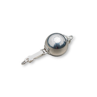 Fermeture de Laiton Lisse Boule 10mm 25pcs Rhodié