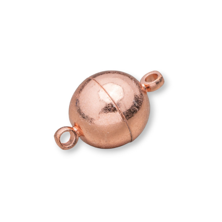 Round Brass Magnetic Clasp 12mm 22pcs Rose Gold