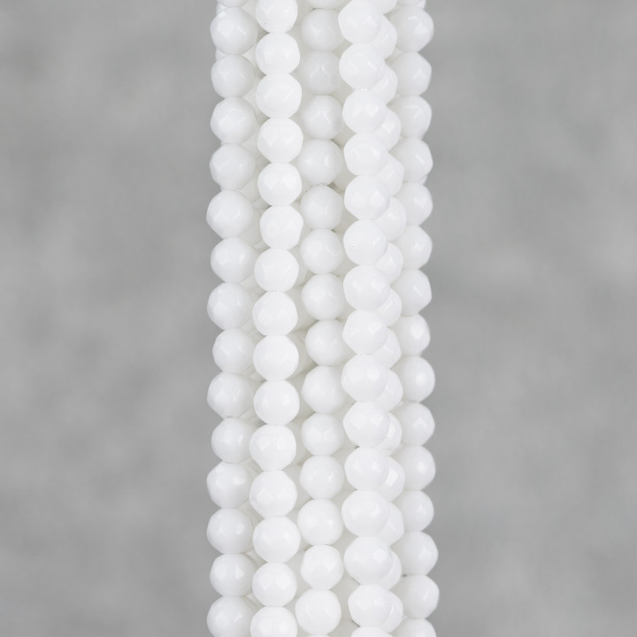 Λευκός Αχάτης Faceted Synt 03mm
