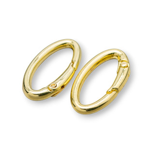 Oval Brass Hook Closure 16x32mm 25pcs - Golden
