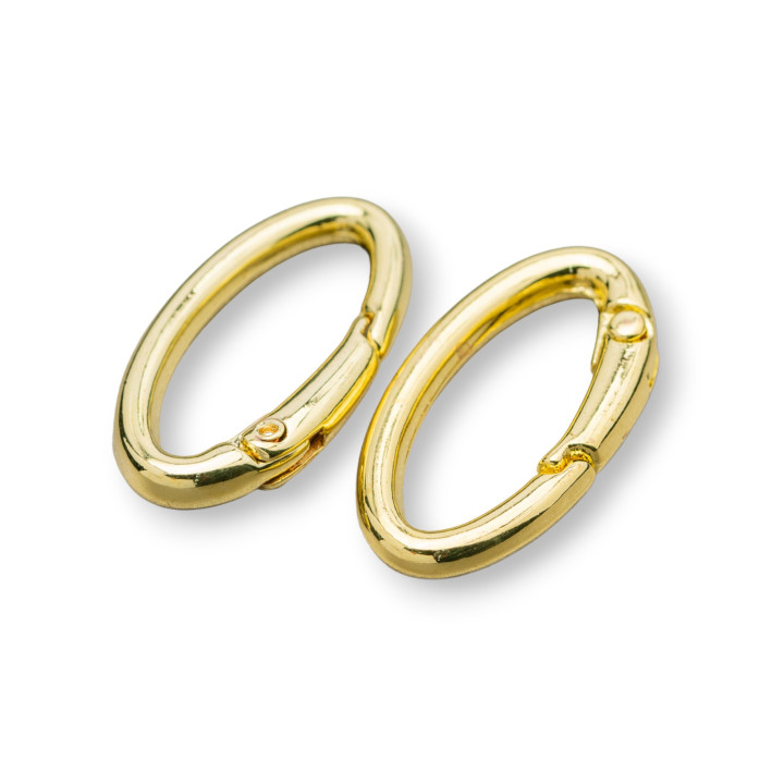 Cierre Gancho Latón Ovalado 16x32mm 25uds - Dorado