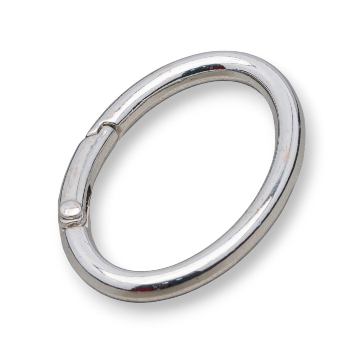 Chiusura Gancio di Ottone Ovale 30x50mm 12pz Rodiato