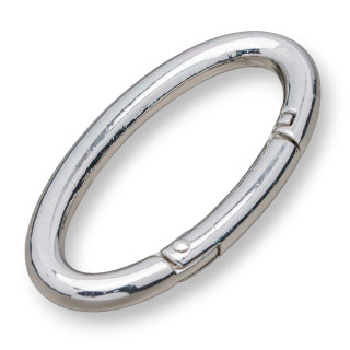 Oval Brass Hook Closure 32x68mm Rhodium Plated