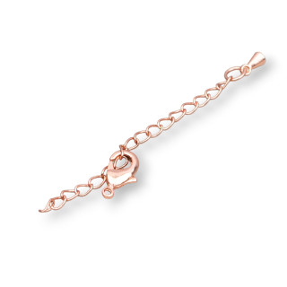 Karabinerverschluss aus Messing mit 80-teiliger Roségoldkette