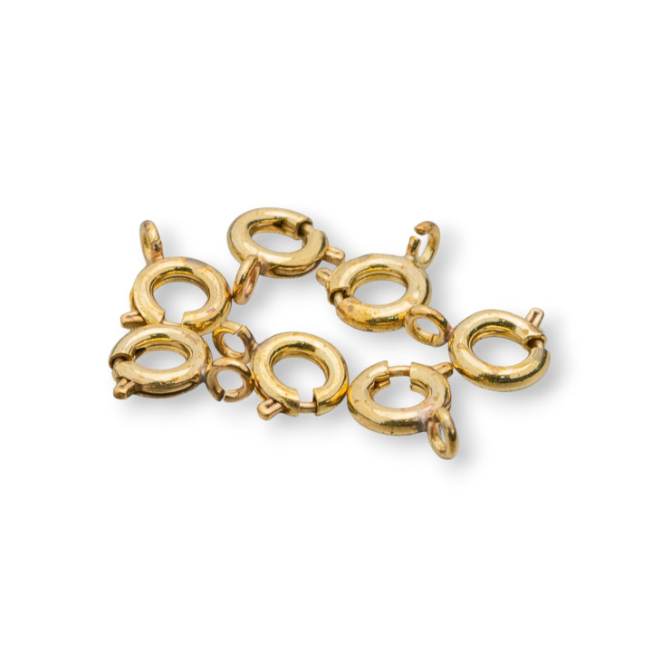 Στρογγυλό ορειχάλκινο Snap Hook Spring Ring 5,5mm 100pcs Ακατέργαστο