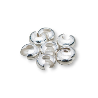 Ροδέλλες Κάλυμμα Ορειχάλκινου Κόμπου 6x3,5mm 80gr Ασήμι