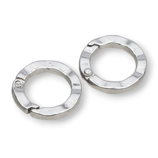 Gancho Latón Corrugado Redondo 24mm 30uds Rodio