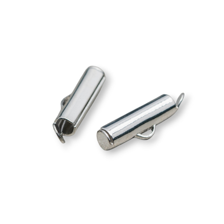 Rod Messing Terminal für Kugelketten 15x4mm 100gr 155Stk Rhodium