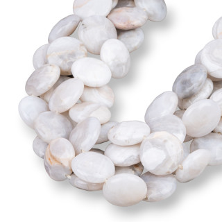 Λευκός Λαμπραδορίτης Στρογγυλός Επίπεδος 15mm