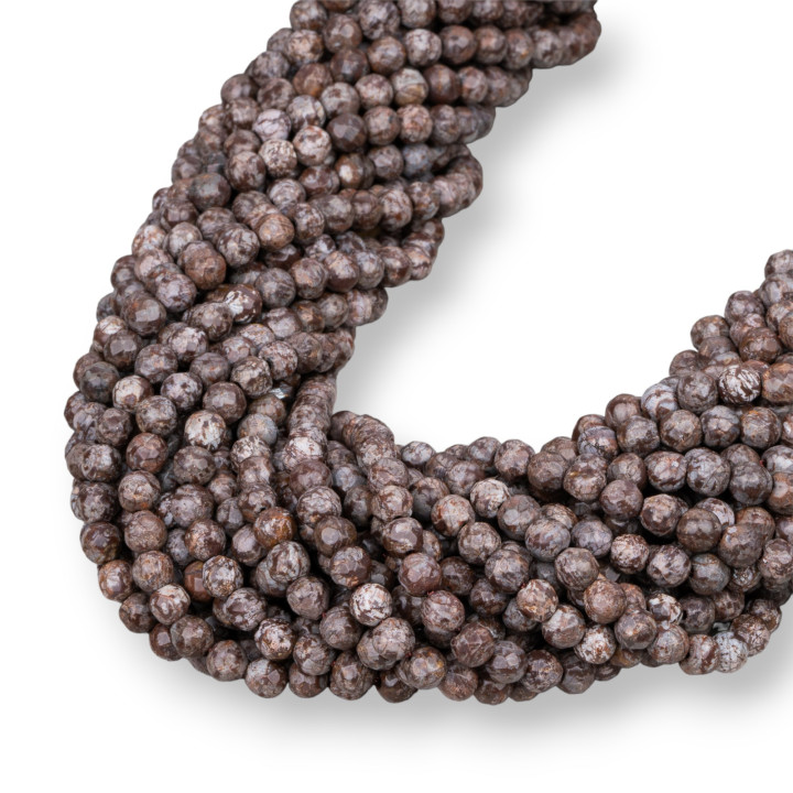 Obsidienne Flocon de Neige Marron Facette 04mm