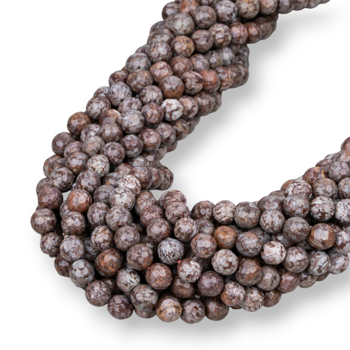 Brown Snowflake Obsidian Faceted 06mm