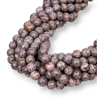 Obsidienne Flocon de Neige Marron Facette 08mm