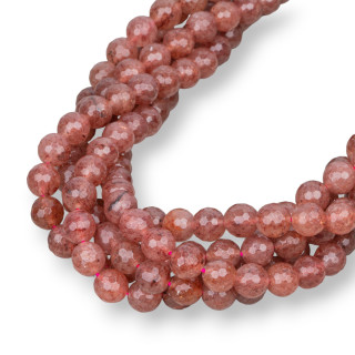 Strawberry Quartz - Faceted Strawberry Quartz 08mm