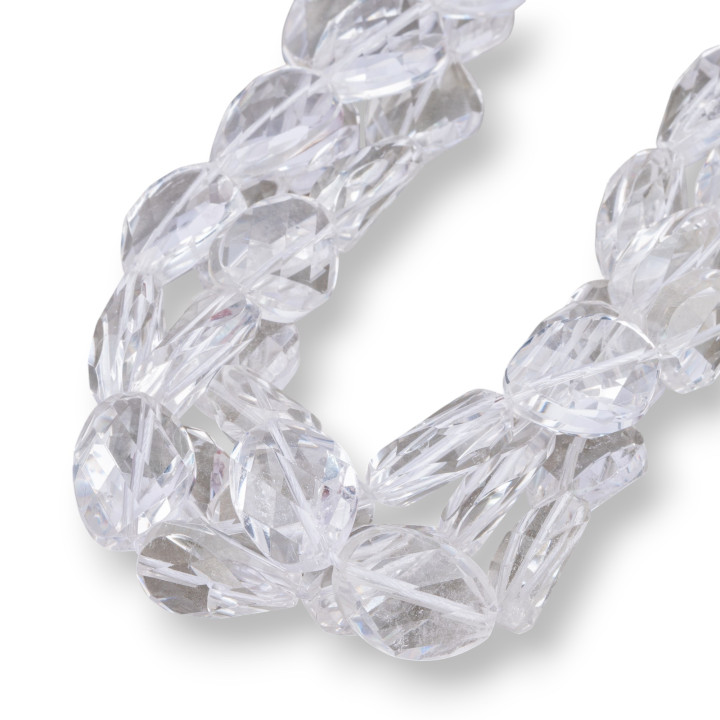 Assiette Ovale Twist Cristal de Roche 15x20mm