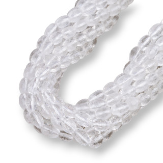 Cristal de roche de riz facetté 08x12mm