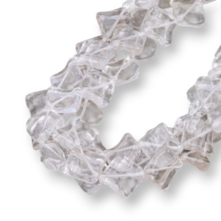 Rombo Plano Ondulado Cristal Roca 14mm