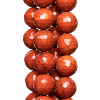 Faceted Red Jasper 20mm