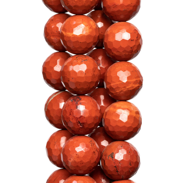 Faceted Red Jasper 20mm