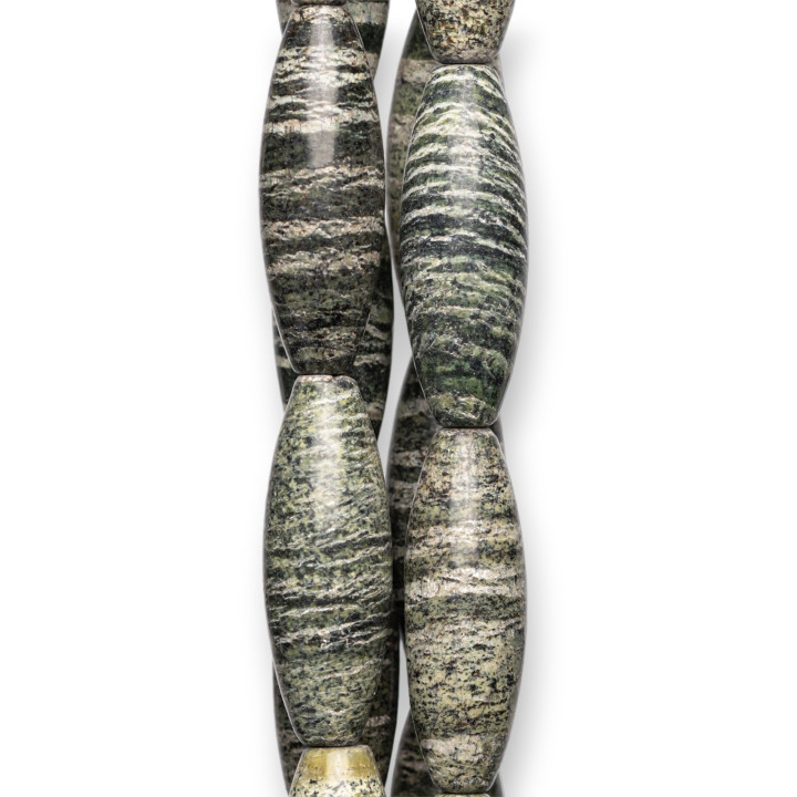 Jaspe Serpentine Riz Vert 13x40mm