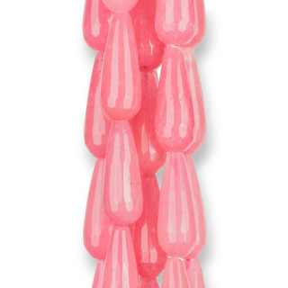 Rhodochrosit Jade Briolette Tropfen facettiert 11x28mm