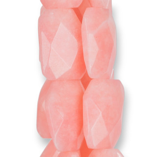 Rhodochrosite Jade Irregular Faceted Flat 20x30mm