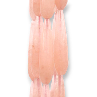 Giada Rosa Gocce Briolette Sfaccettate  9x40mm