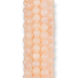 Jade Rosa Facetado 06mm Melocotón Claro