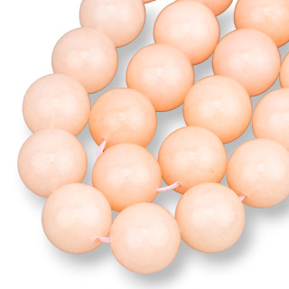 Glatte runde rosa Jade 22 mm klar