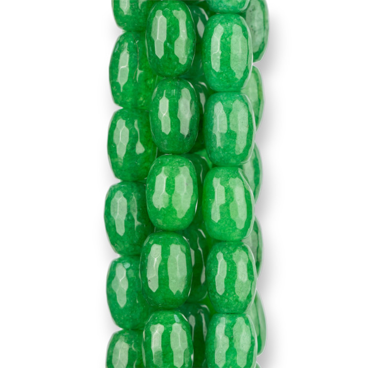 Arroz Jade Esmeraldita Facetado 08x12mm Barril