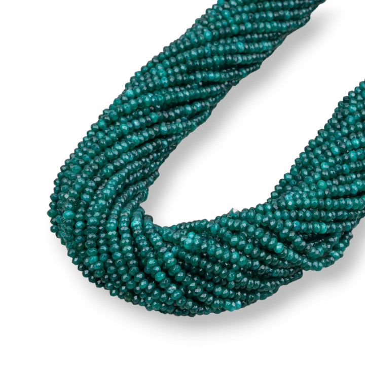 Emeraldite Jade Faceted Rondelle 2,5x2mm
