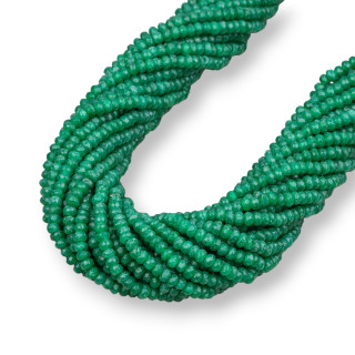 Emeraldite Jade Faceted Rondelle 3,5x2mm Clear